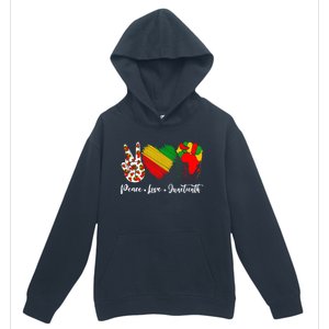 Peace Love Juneteenth Freedom African Black History Month Gift Urban Pullover Hoodie