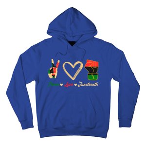 Peace Love Juneteenth Celebrate Black Freedom Meaningful Gift Hoodie