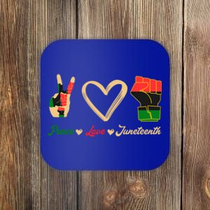 Peace Love Juneteenth Celebrate Black Freedom Meaningful Gift Coaster