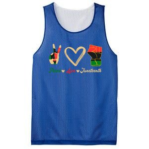 Peace Love Juneteenth Celebrate Black Freedom Meaningful Gift Mesh Reversible Basketball Jersey Tank