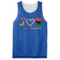 Peace Love Juneteenth Celebrate Black Freedom Meaningful Gift Mesh Reversible Basketball Jersey Tank