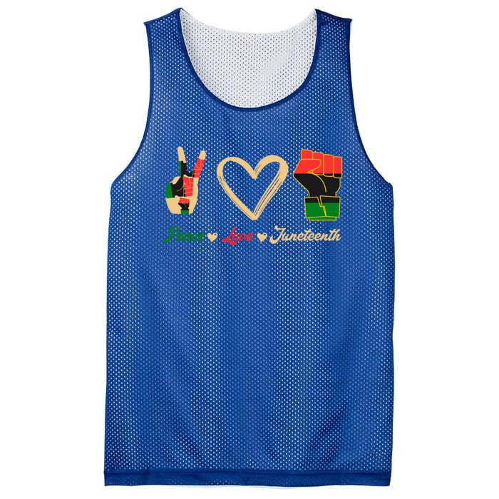 Peace Love Juneteenth Celebrate Black Freedom Meaningful Gift Mesh Reversible Basketball Jersey Tank