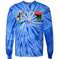 Peace Love Juneteenth Celebrate Black Freedom Meaningful Gift Tie-Dye Long Sleeve Shirt