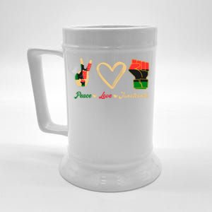 Peace Love Juneteenth Celebrate Black Freedom Meaningful Gift Beer Stein