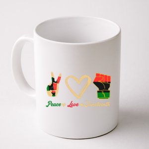 Peace Love Juneteenth Celebrate Black Freedom Meaningful Gift Coffee Mug