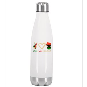 Peace Love Juneteenth Celebrate Black Freedom Meaningful Gift Stainless Steel Insulated Water Bottle