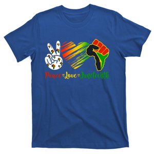 Peace Love Juneteenth Freedom Independence Day Black History Great Gift T-Shirt