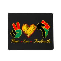 Peace Love Juneteenth Pride Black Girl Black Queen & King Mousepad