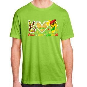 Peace Love Juneteenth Raised Fist 1865 Black History Month Cute Gift Adult ChromaSoft Performance T-Shirt