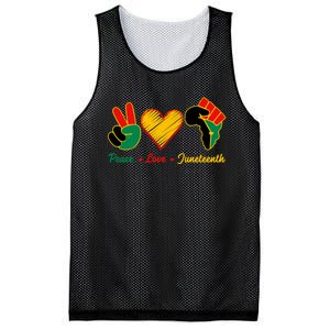 Peace Love Juneteenth Pride Black Girl Black Queen & King Mesh Reversible Basketball Jersey Tank