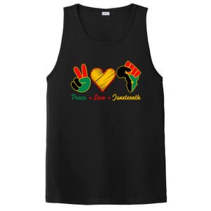 Peace Love Juneteenth Pride Black Girl Black Queen & King PosiCharge Competitor Tank