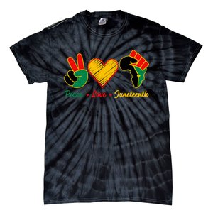 Peace Love Juneteenth Pride Black Girl Black Queen & King Tie-Dye T-Shirt