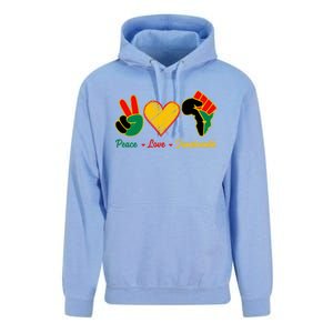 Peace Love Juneteenth Pride Black Girl Black Queen & King Unisex Surf Hoodie