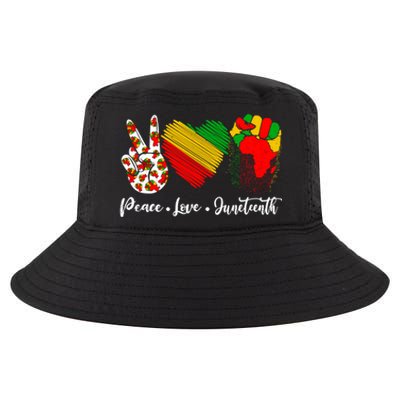 Peace Love Juneteenth Freedom African Black History Month Cute Gift Cool Comfort Performance Bucket Hat