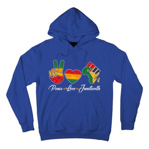 Peace Love Juneteenth Freedom Black History Independence Day Gift Hoodie