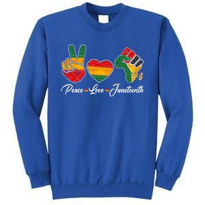 Peace Love Juneteenth Freedom Black History Independence Day Gift Sweatshirt