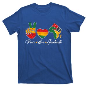 Peace Love Juneteenth Freedom Black History Independence Day Gift T-Shirt