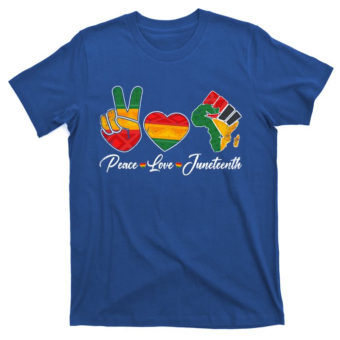 Peace Love Juneteenth Freedom Black History Independence Day Gift T-Shirt