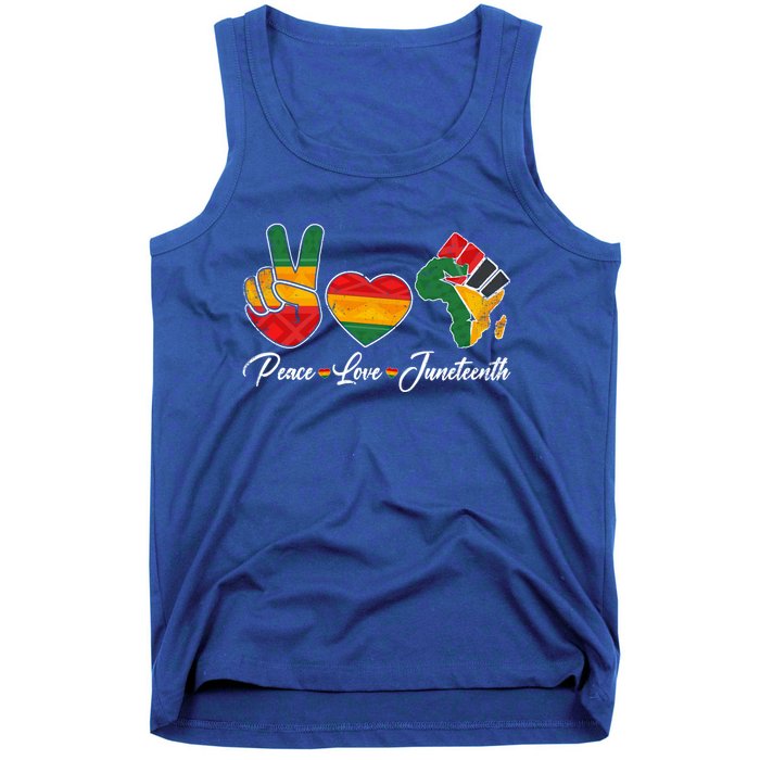 Peace Love Juneteenth Freedom Black History Independence Day Gift Tank Top