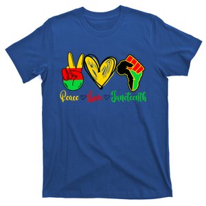 Peace Love Juneteenth Funny Gift T-Shirt