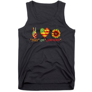 Peace Love & Junenth June 19th Freedom Day Tank Top