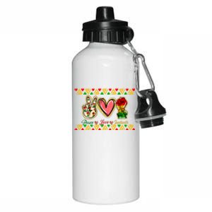 Peace Love Juneteenth Freeish Black History Black Culture Funny Gift Aluminum Water Bottle