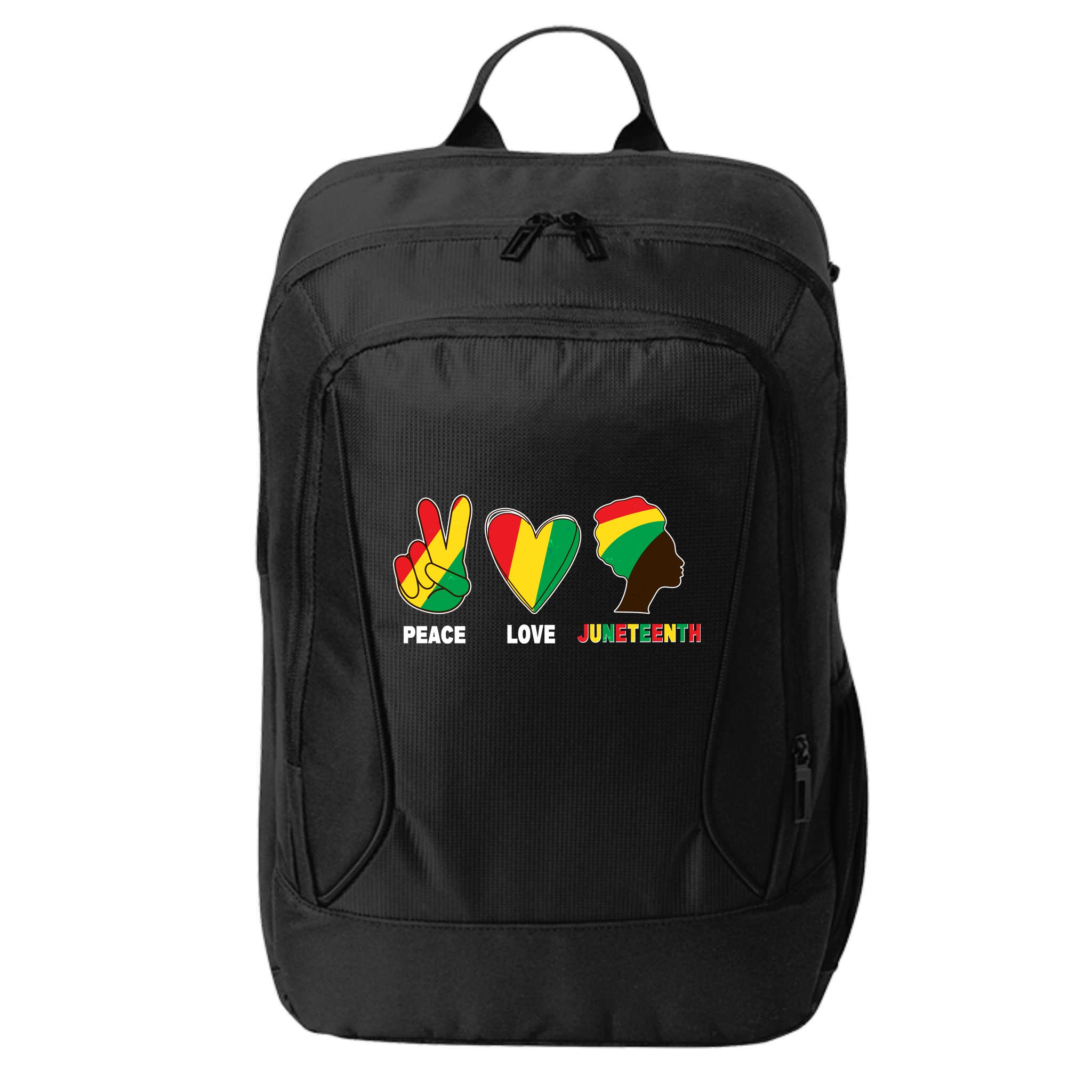 Peace Love Juneteenth City Backpack