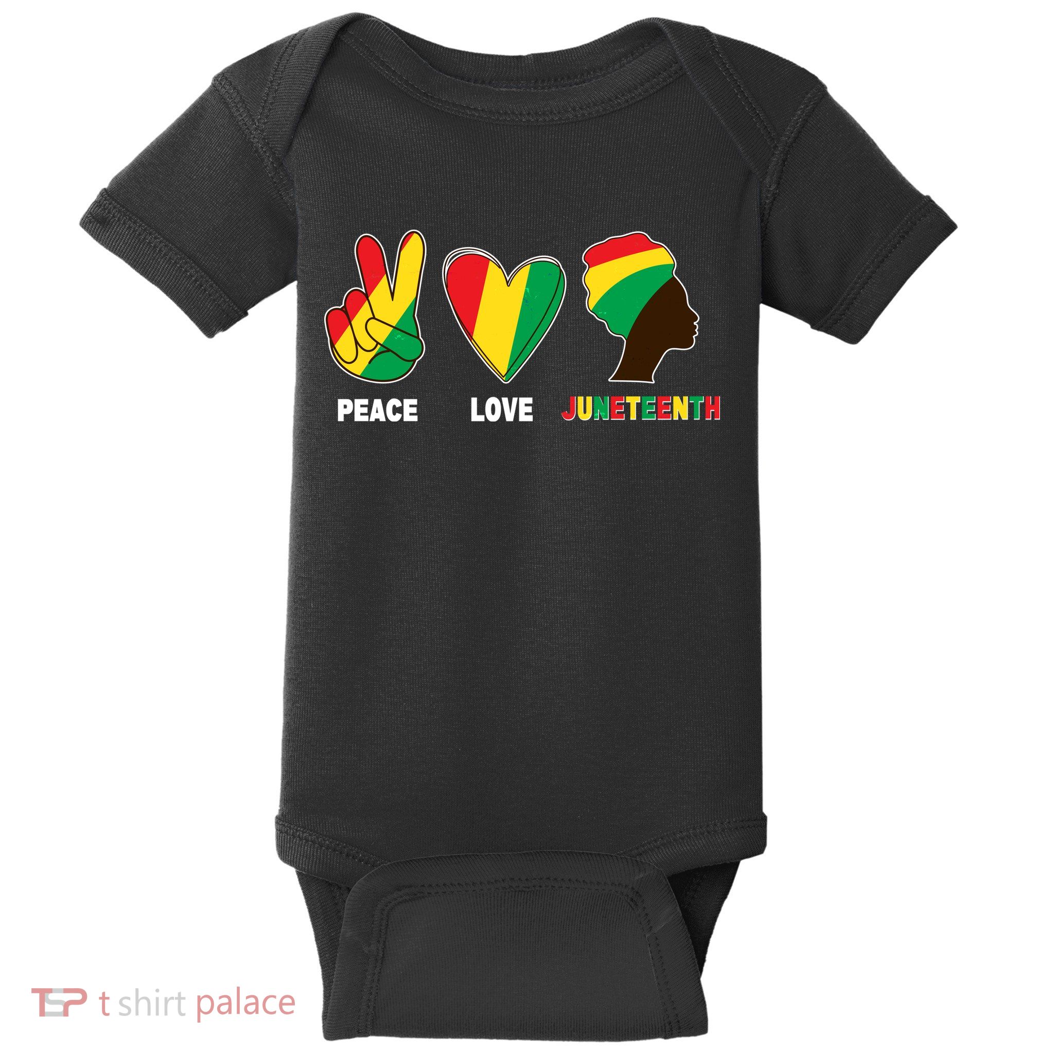 Peace Love Juneteenth Baby Bodysuit
