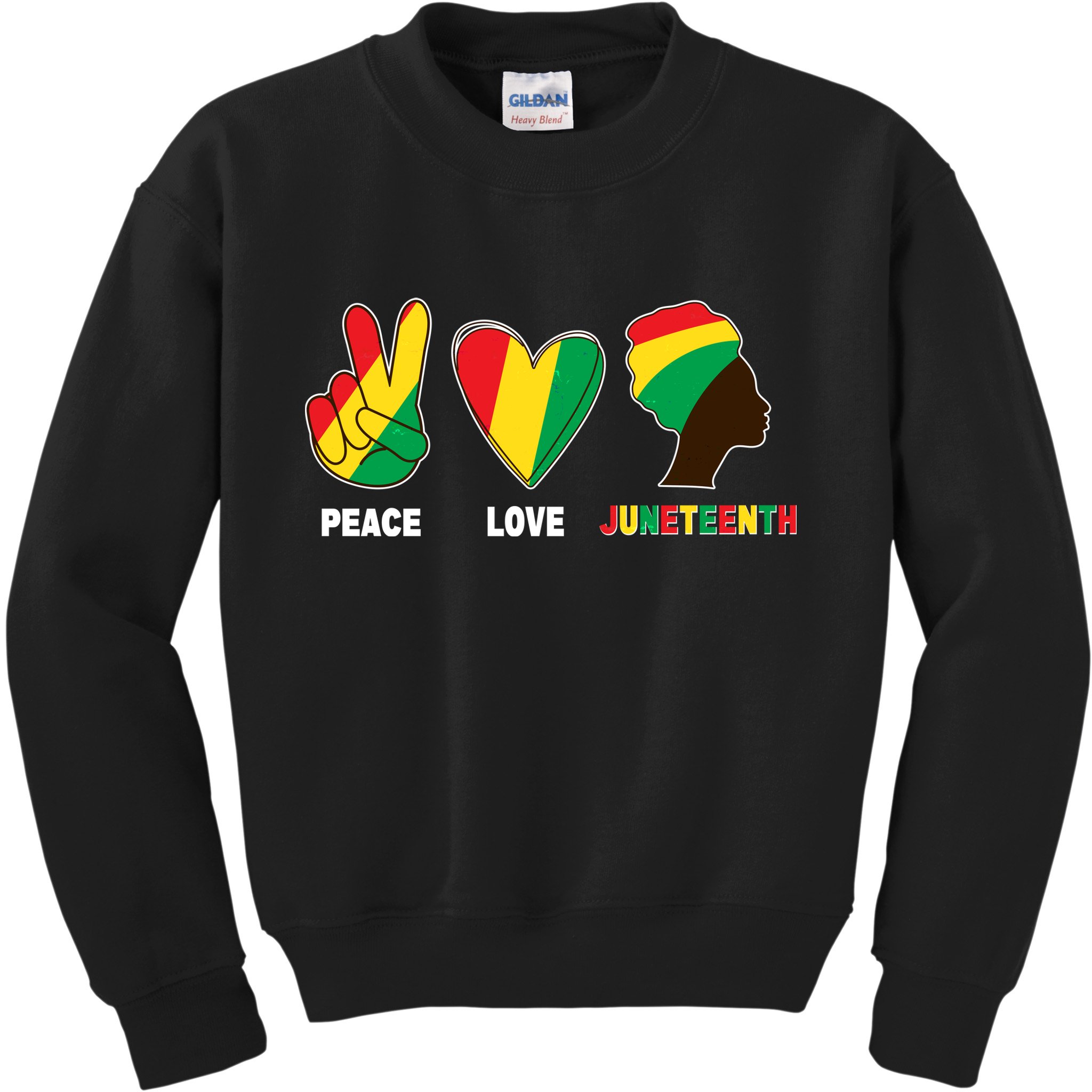 Peace Love Juneteenth Kids Sweatshirt