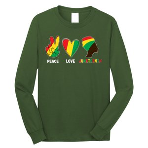 Peace Love Juneteenth Long Sleeve Shirt