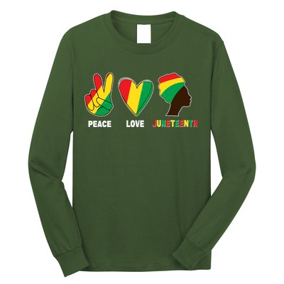Peace Love Juneteenth Long Sleeve Shirt