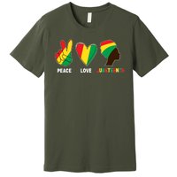 Peace Love Juneteenth Premium T-Shirt