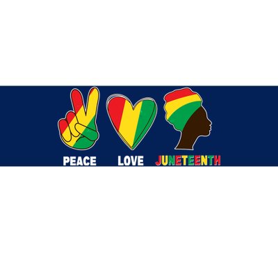 Peace Love Juneteenth Bumper Sticker