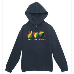 Peace Love Juneteenth Urban Pullover Hoodie