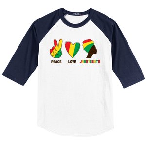 Peace Love Juneteenth Baseball Sleeve Shirt