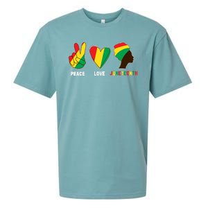 Peace Love Juneteenth Sueded Cloud Jersey T-Shirt