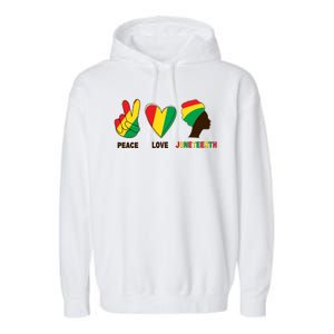 Peace Love Juneteenth Garment-Dyed Fleece Hoodie