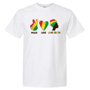 Peace Love Juneteenth Garment-Dyed Heavyweight T-Shirt