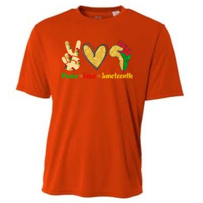 Peace Love Juneteenth Funny Black History Month Clothing Great Gift Cooling Performance Crew T-Shirt