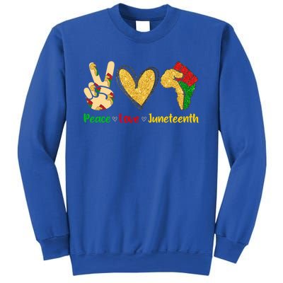 Peace Love Juneteenth Funny Black History Month Clothing Great Gift Sweatshirt