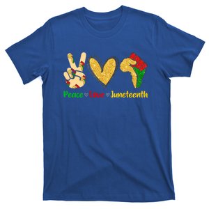 Peace Love Juneteenth Funny Black History Month Clothing Great Gift T-Shirt