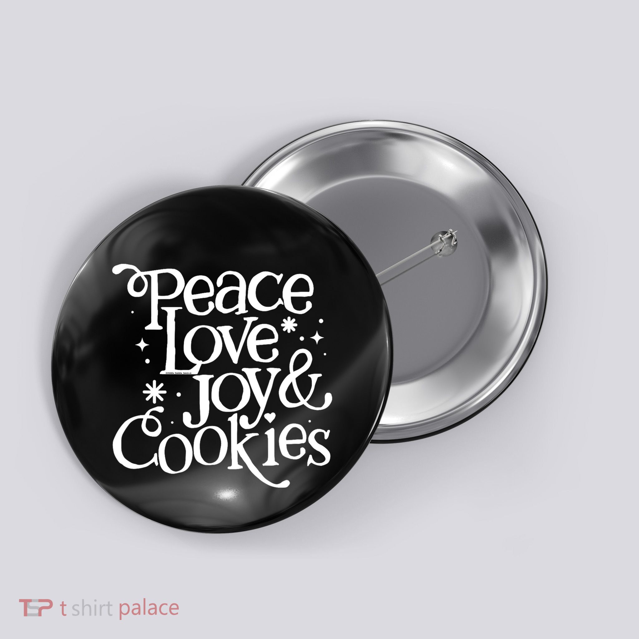 Peace Love Joy And Cookies Christmas Button