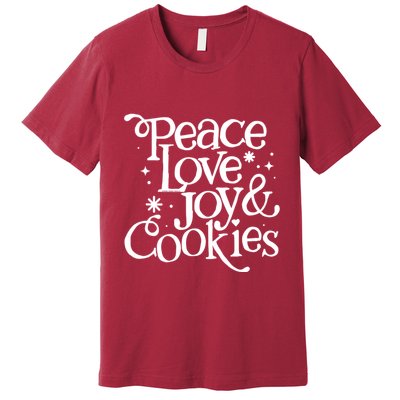 Peace Love Joy And Cookies Christmas Premium T-Shirt
