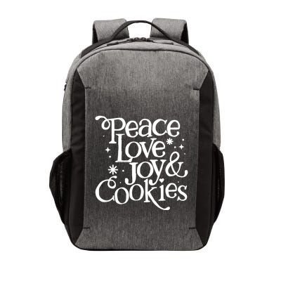 Peace Love Joy And Cookies Christmas Vector Backpack