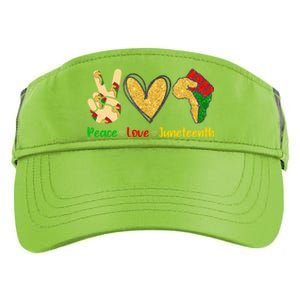 Peace Love Juneteenth Funny Black History Month Clothing Cool Gift Adult Drive Performance Visor