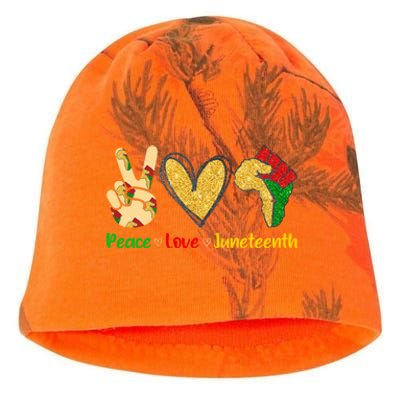 Peace Love Juneteenth Funny Black History Month Clothing Cool Gift Kati - Camo Knit Beanie