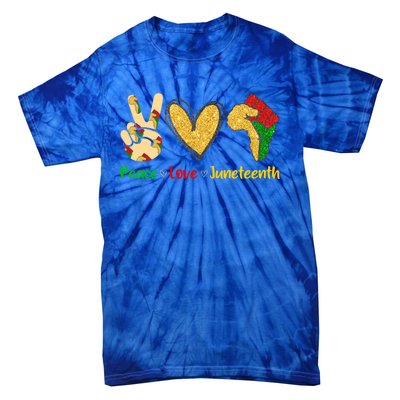 Peace Love Juneteenth Funny Black History Month Clothing Cool Gift Tie-Dye T-Shirt