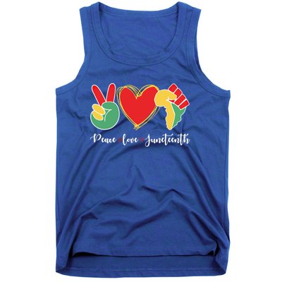 Peace Love Juneteenth Independence Day Black History Melanin Gift Tank Top