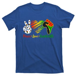 Peace Love Juneteenth Freedom Independence Day Black History Gift T-Shirt