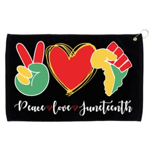 Peace Love Juneteenth Independence Day Black History Melanin Gift Grommeted Golf Towel